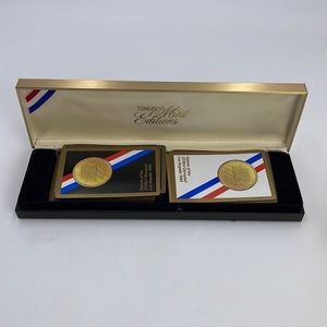 Vintage Olympic Gold Congress Mint Edition Playing Cards